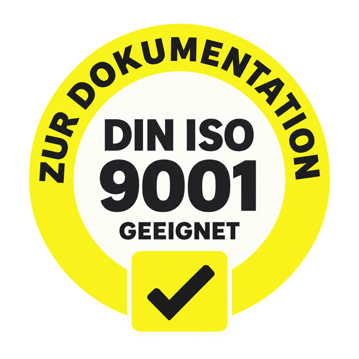 DIN ISO 9001: für die Dokumentation geeignet.